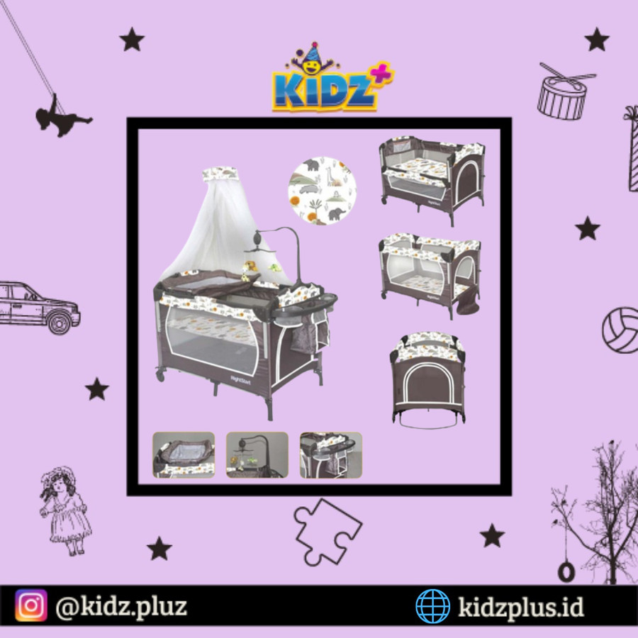 Sewa Right Start Baby Box Playard – Grey Safari