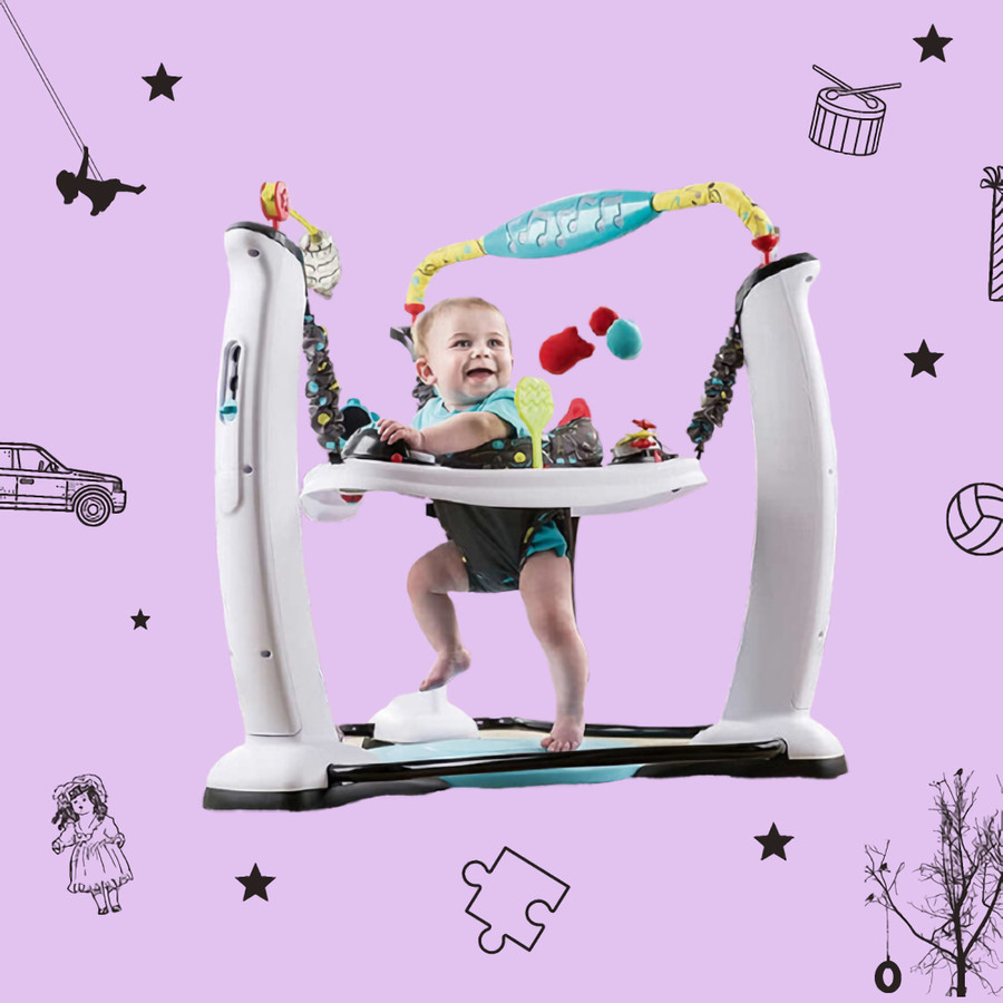 Sewa Evenflo Exersaucer Jump and Learn Jumperoo – Jam Session Blue - Image 2