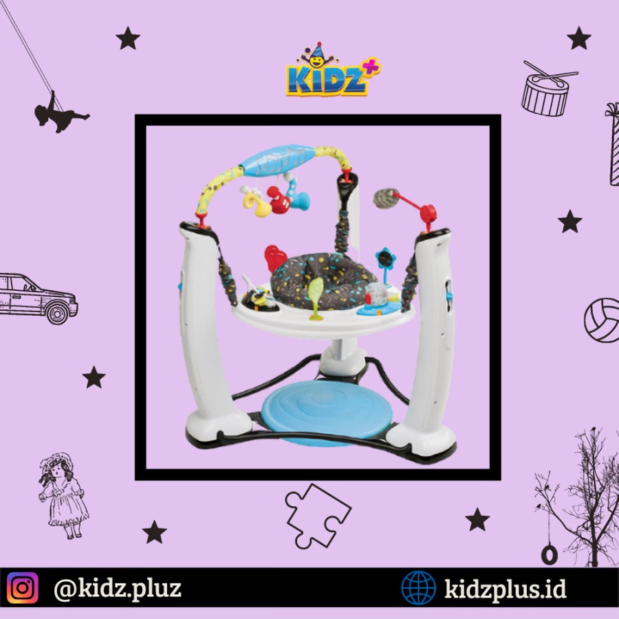 Sewa Evenflo Exersaucer Jump and Learn Jumperoo – Jam Session Blue
