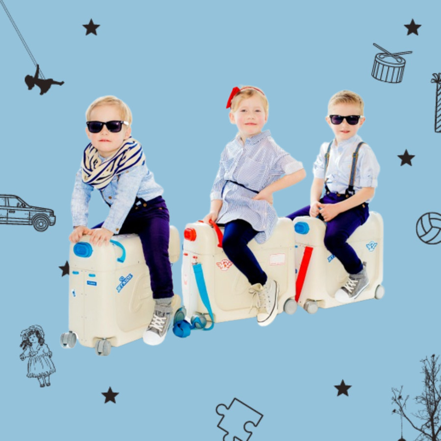 Sewa Jetkids Bedbox Travel Bed - White Strap Blue - Image 2