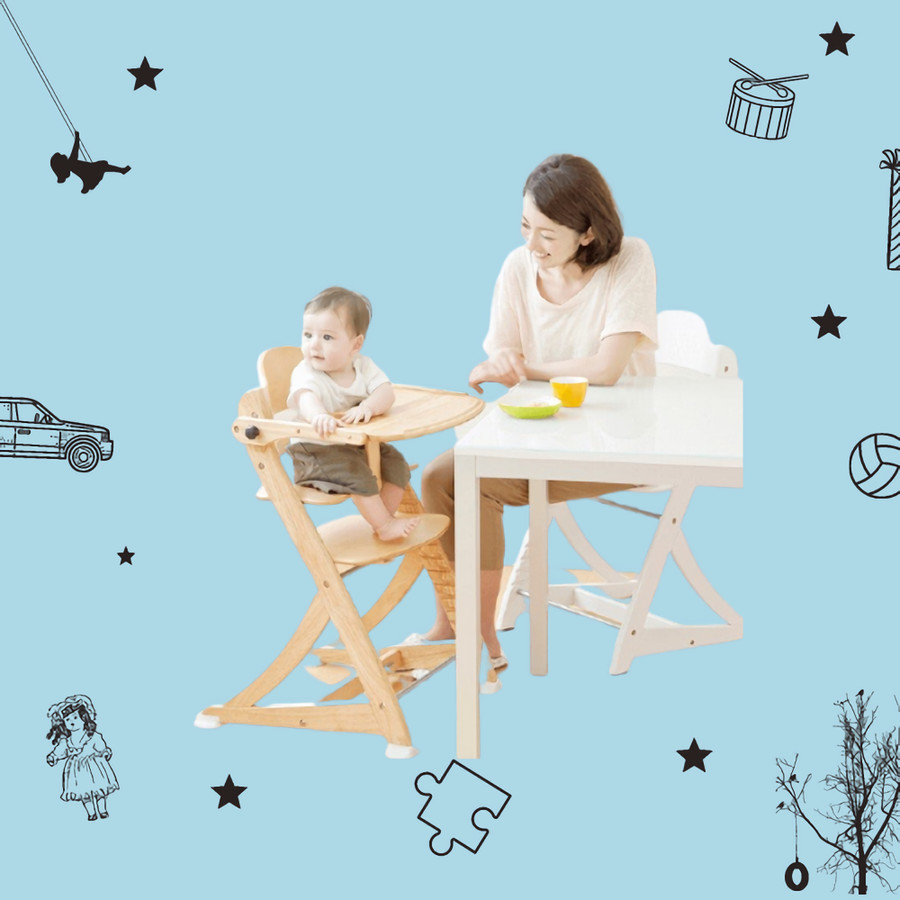 Sewa Yamatoya High Chair Sukusuku + Table Kursi Makan Bayi - Natural - Image 2