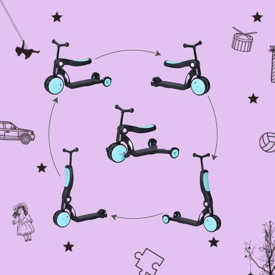 Bebehoo 5 in 1 Kids Scooter – Red - Image 2