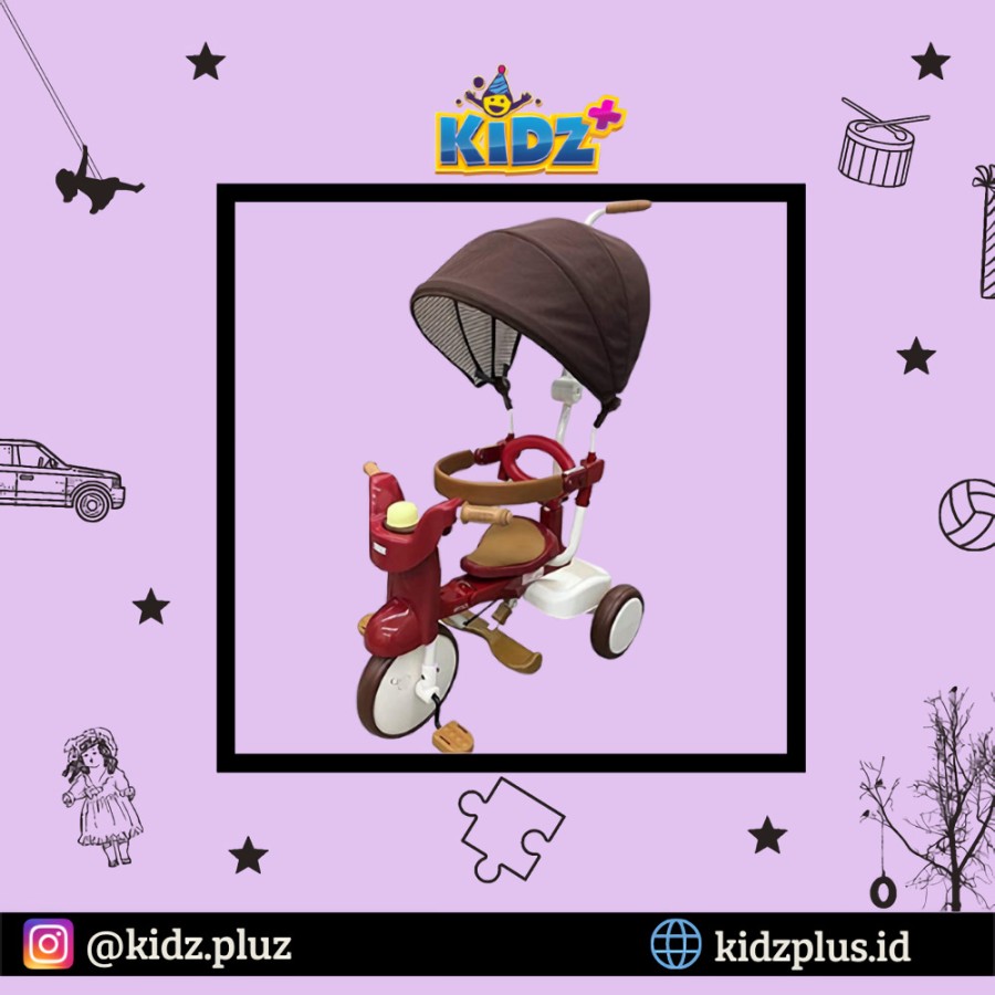 IIMO Tricycle 02 SS Folding Canopy – Red