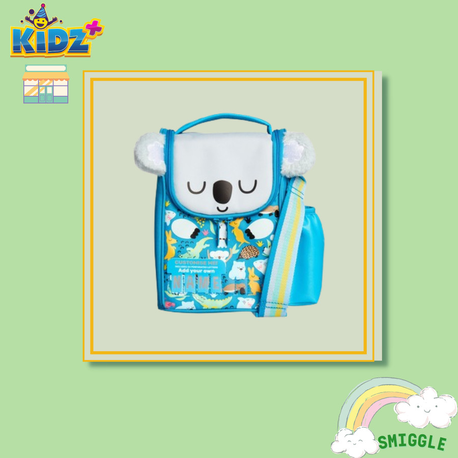 Jual ORIGINAL Smiggle Lil Mates Id Junior Lunchbox With strap - Merah Muda / Biru muda - Image 2