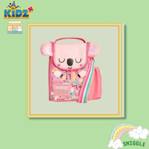 Jual ORIGINAL Smiggle Lil Mates Id Junior Lunchbox With strap - Merah Muda / Biru muda