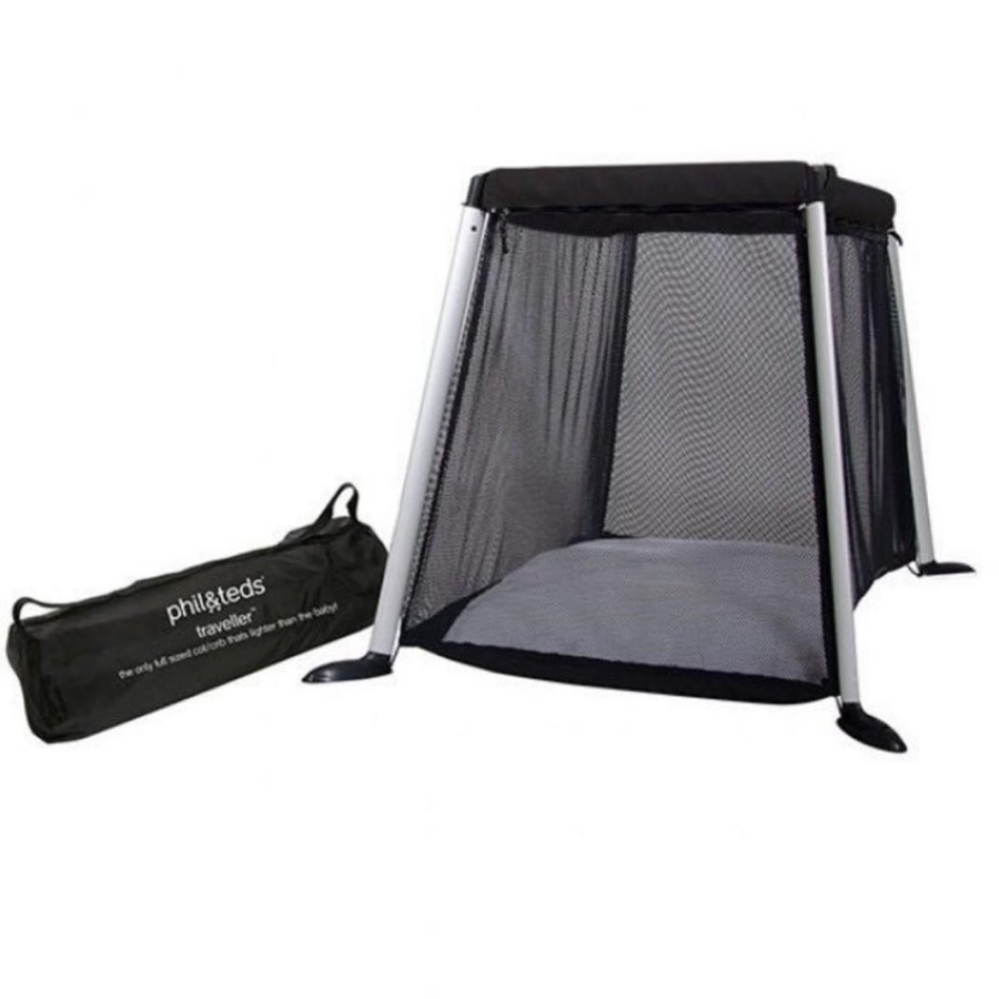Sewa Phil & Teds Traveller V4 (Black) Portable Baby Travel Cot - Image 2