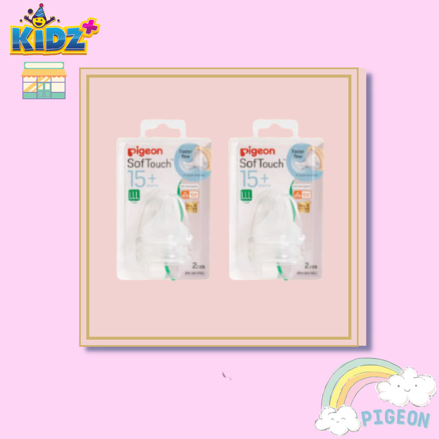 Pigeon SofTouch Wide-Neck 15+ (LLL) Nipple ( 2pcs/1pack )