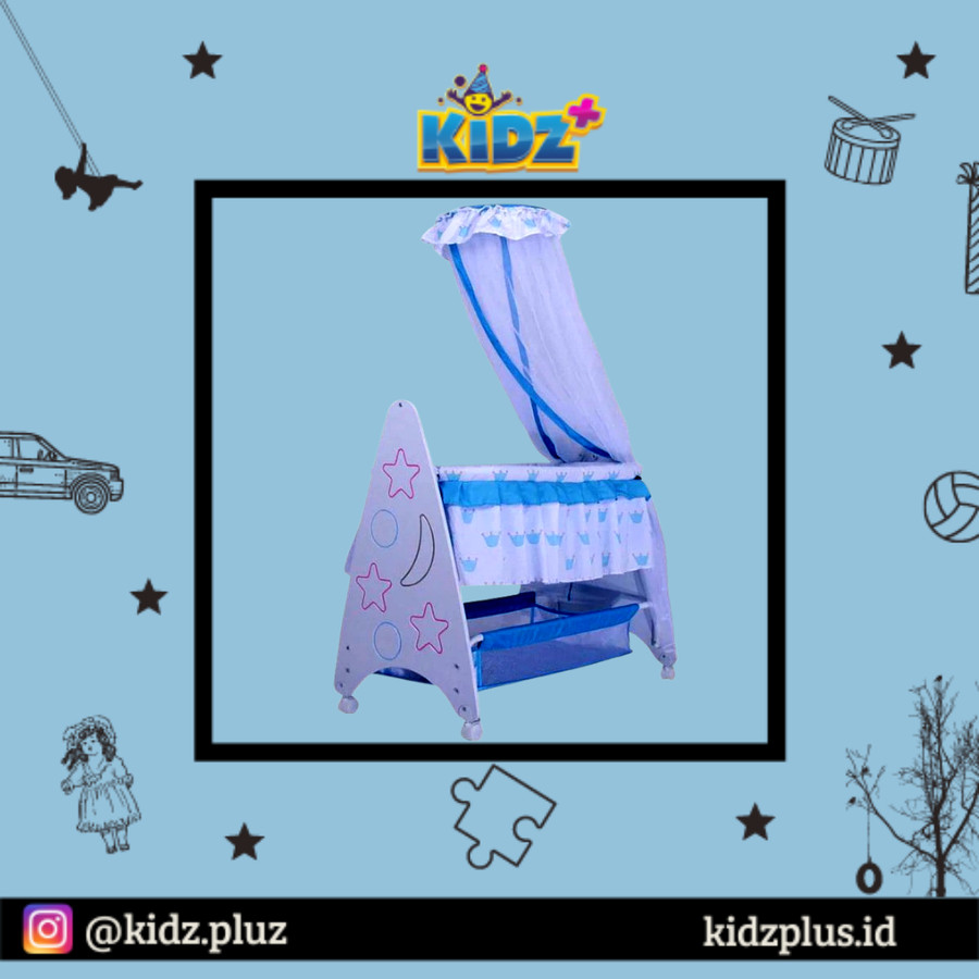 Pliko B161R Deluxe Baby Box Tempat Tidur Bayi – Blue