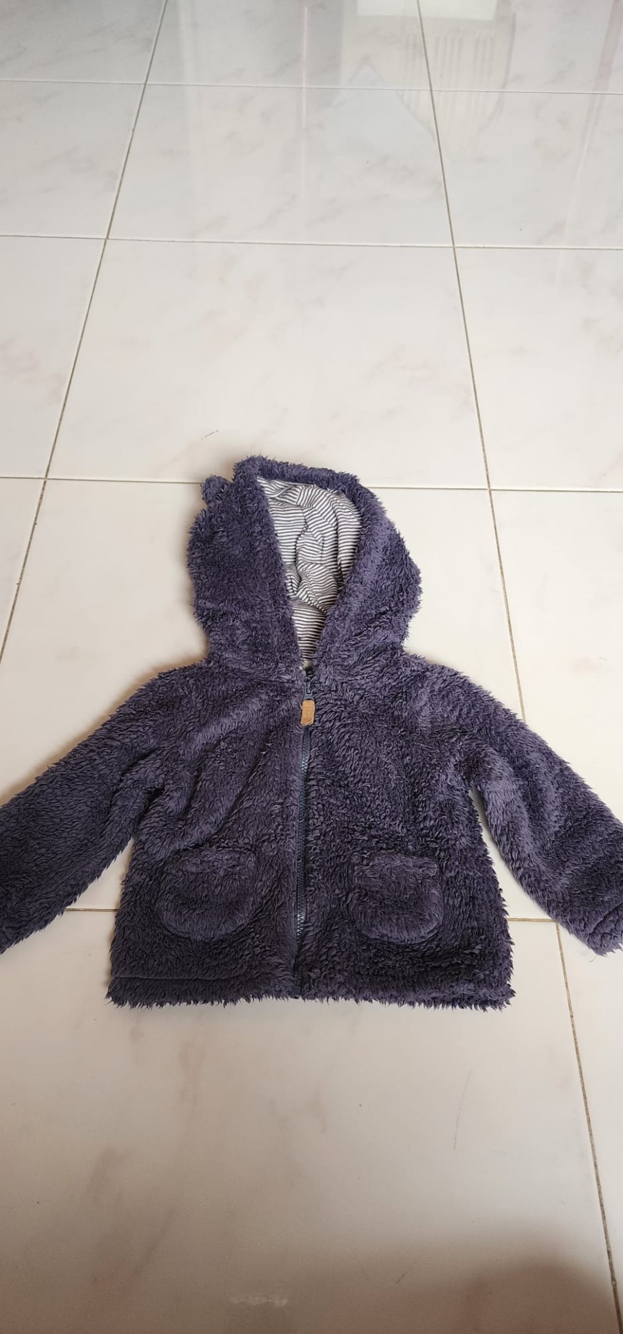 Preloved Baby Winter Clothes Carter's Zip-Up Sherpa - Image 2