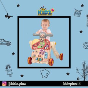 Right Start 5 in 1 Musical Activity Push Walker – Taffy Pink