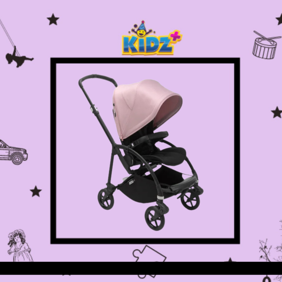 SEWA Bugaboo Bee 6 Complete Stroller - Black/Soft Pink