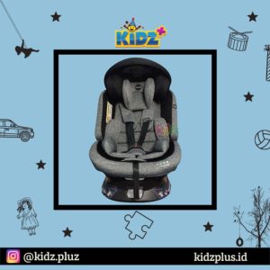 Sewa Babydoes Free Rotate 360 Isofix Carseat – Grey