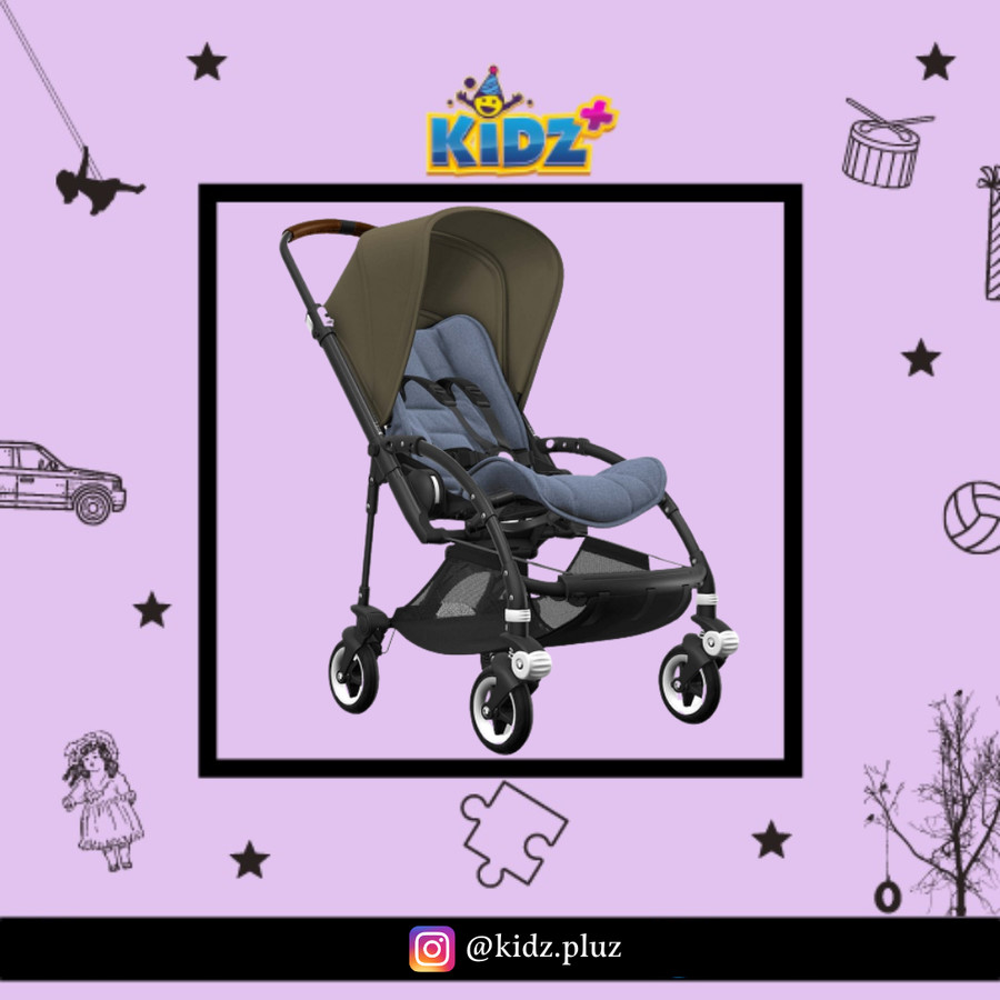 Sewa Bugaboo bee 5 frame Black - Olive green canopy