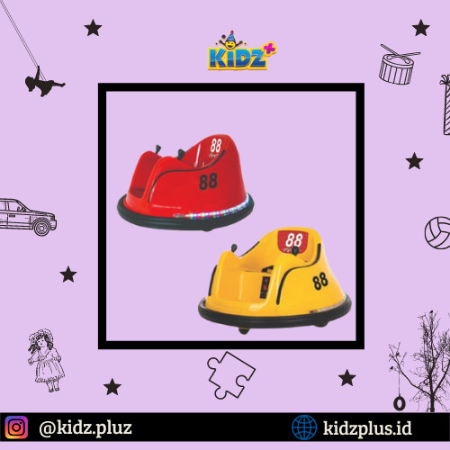 Sewa Bumper Car Bom Bom Car Anak Kecil Mainan Elektronik Yellow & Red