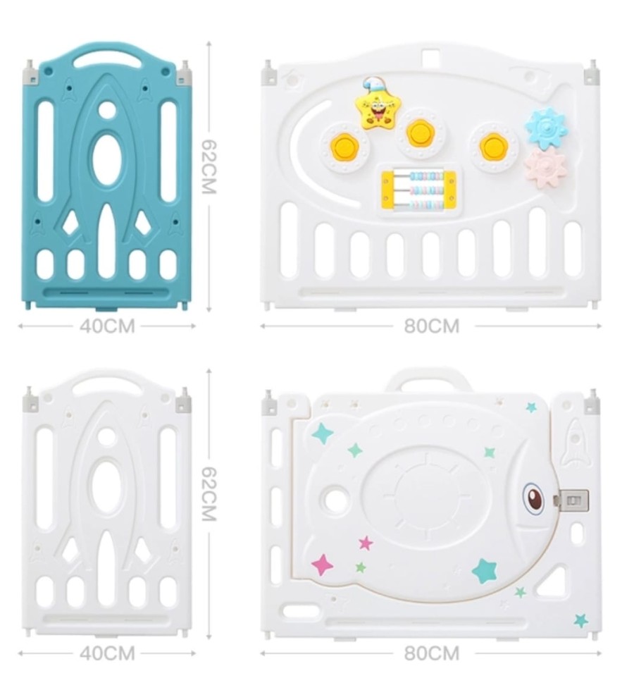 Sewa Children's baby foldable playpen + swing + slide - Image 2