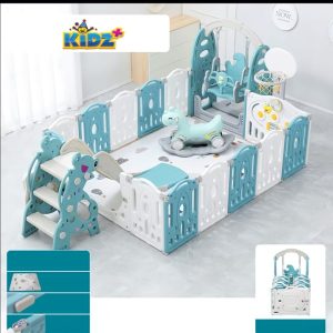Sewa Children's baby foldable playpen + swing + slide