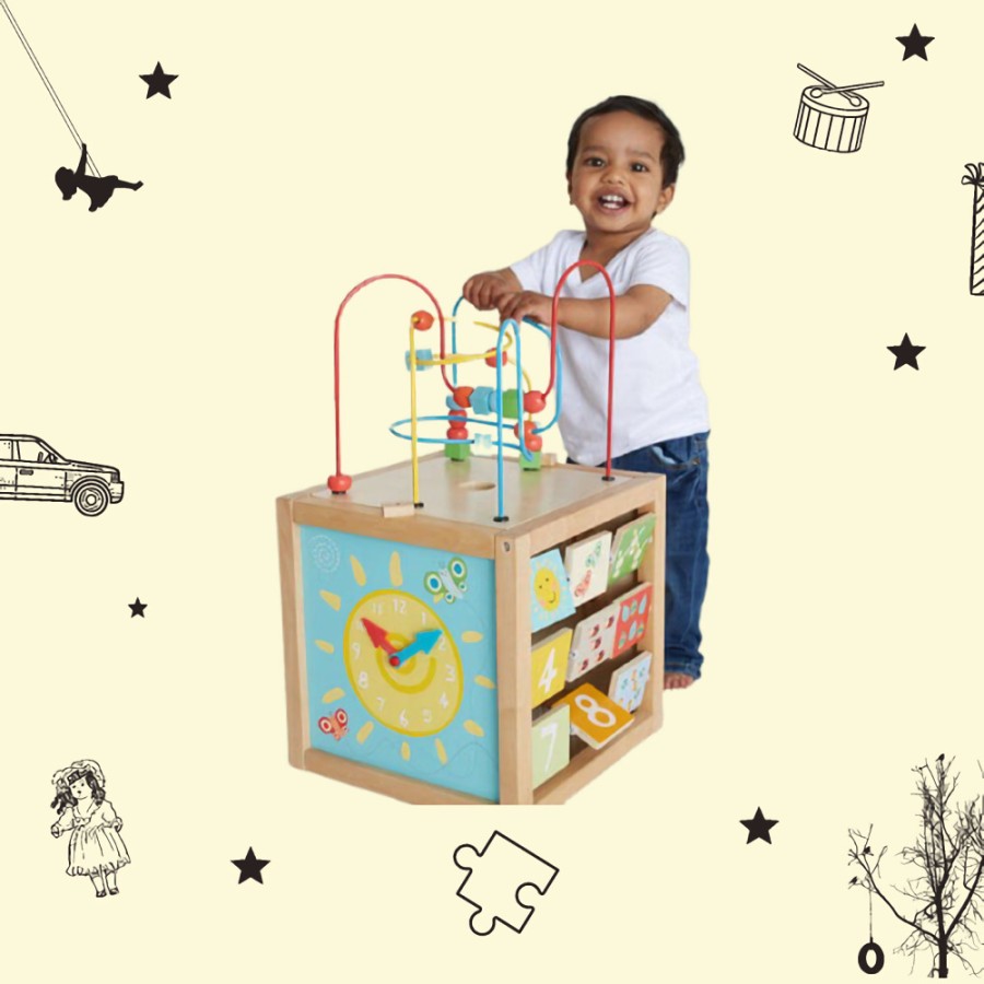 Sewa ELC Giant Wooden Activity Cube - Image 2