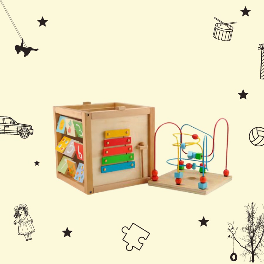 Sewa ELC Giant Wooden Activity Cube - Image 3