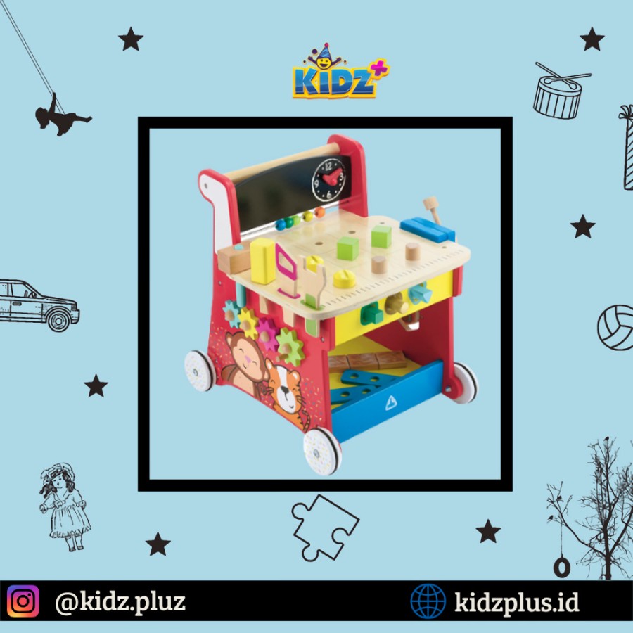 Sewa ELC Wooden Activity Workbench Walker