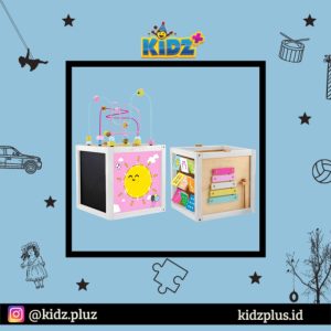 Sewa Early Learning centre - Wooden Activity Cube Pink