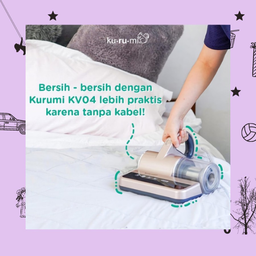 Sewa Kurumi Cordless UV Vacuum Cleaner KV 04 - Gold - Image 3