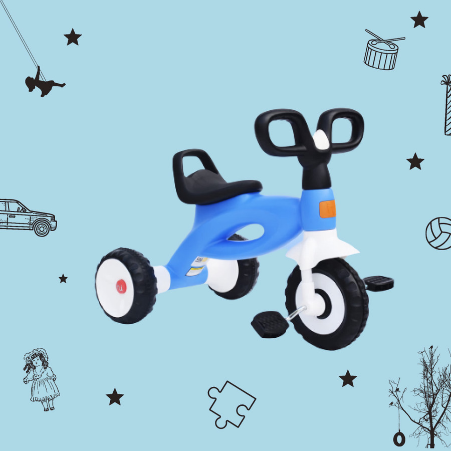 Sewa Labeille Baby Dolphin Tricycle Yellow , Blue , & Red - Image 3