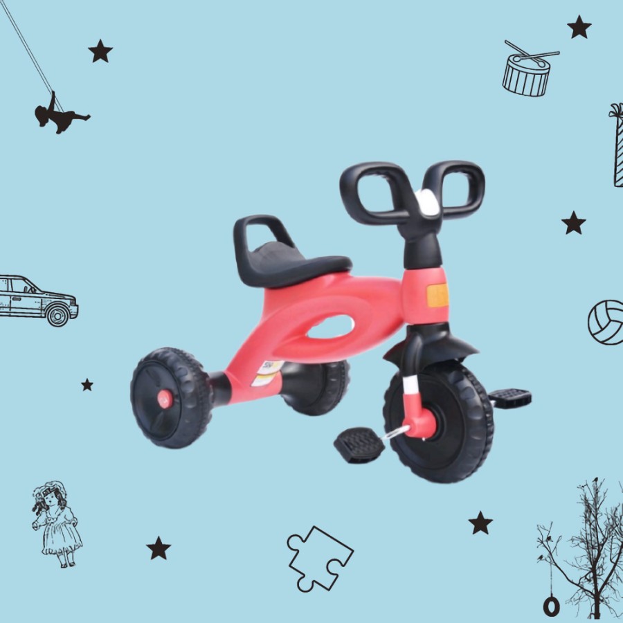 Sewa Labeille Baby Dolphin Tricycle Yellow , Blue , & Red - Image 4