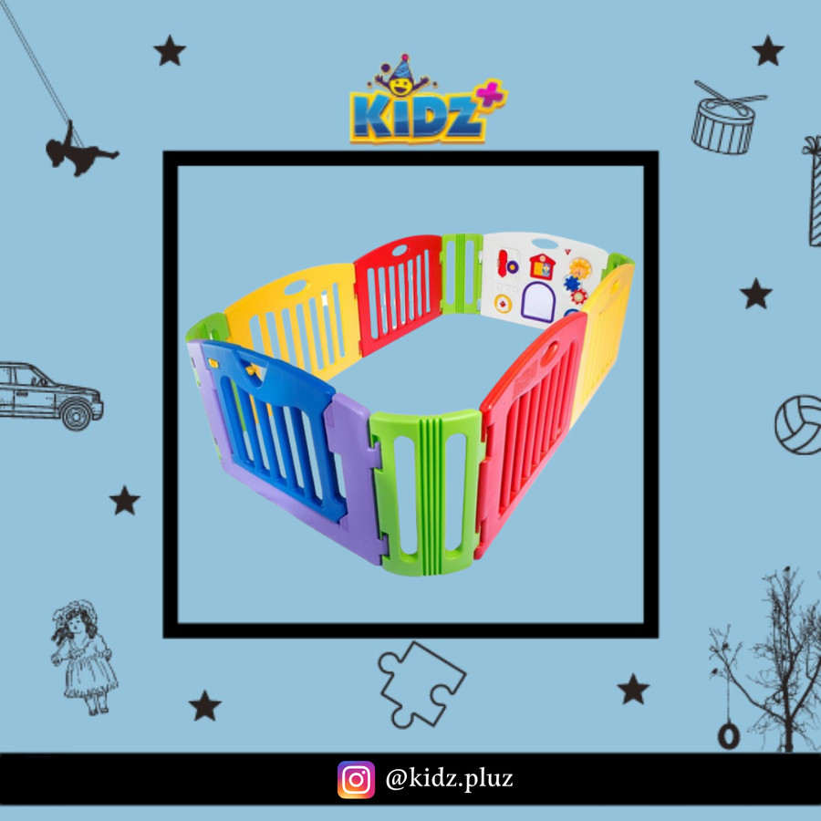 Sewa Nihon Ikuji Musical Play Yard 6 Panels + Extension Smart Version