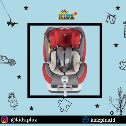 Sewa SNAPKIS – SAFEFIX 0-7 CAR SEAT WITH ISOFIX (RED & GREY)