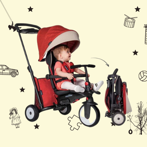 SmarTrike SmarTfold 500 6in1 Tricycle – Red - Image 2