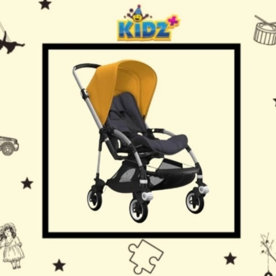sewa bugaboo bee 5 frame silver - yellow