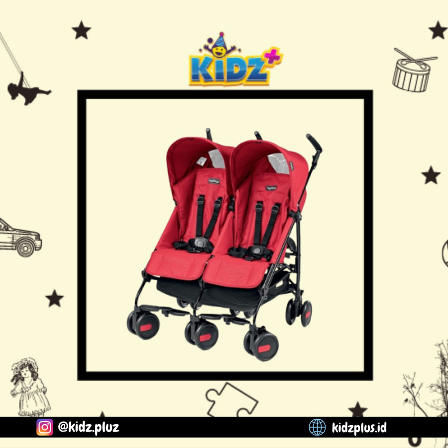 SEWA Peg Perego Pliko Mini Twin in Mod Red