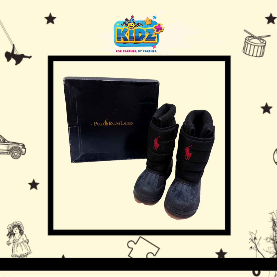 Sewa Polo Ralph Lauren Black Snow Boots / Winter Boots 20 cm