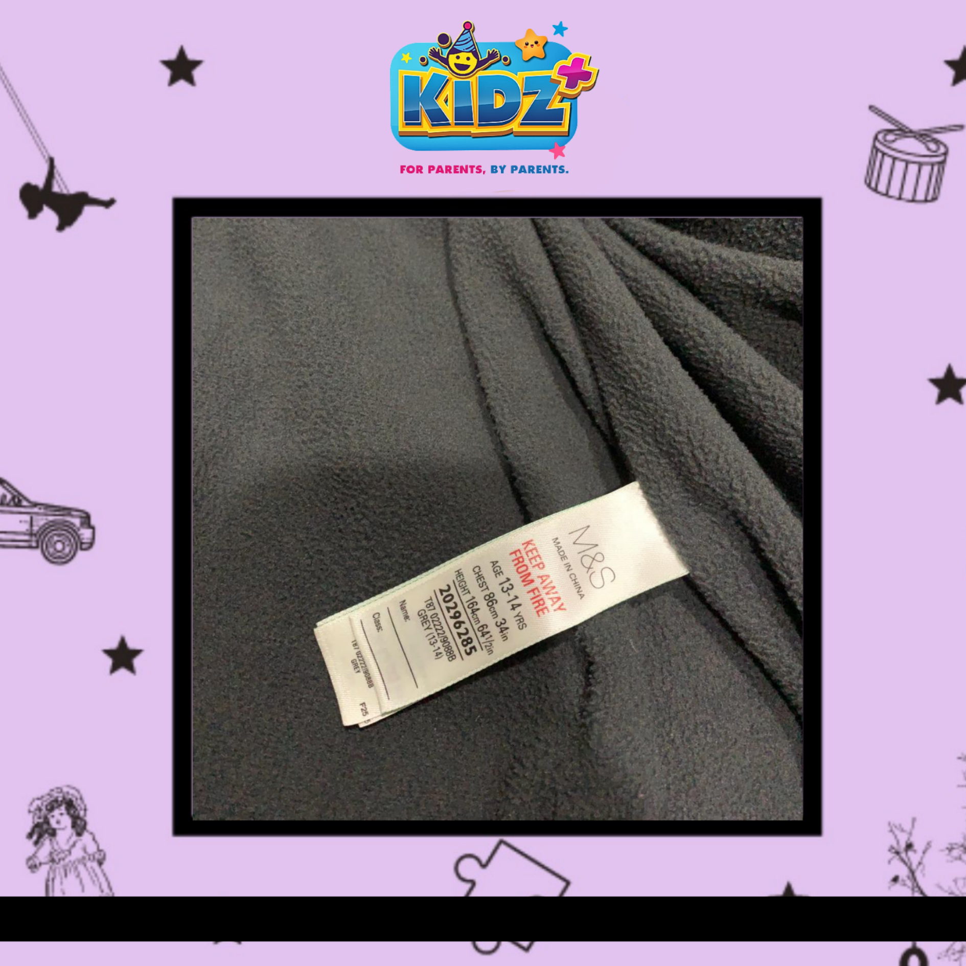 Sewa Winter Jacket M&S Grey Age 13-14 Years - Image 3